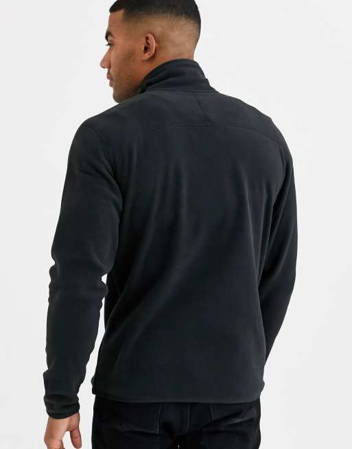 Sort 100 Glacier 1/4 lynlås Fleece fra The North Face, 2 af 4
