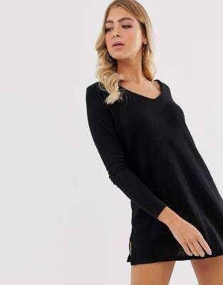 v neck jumper dresses