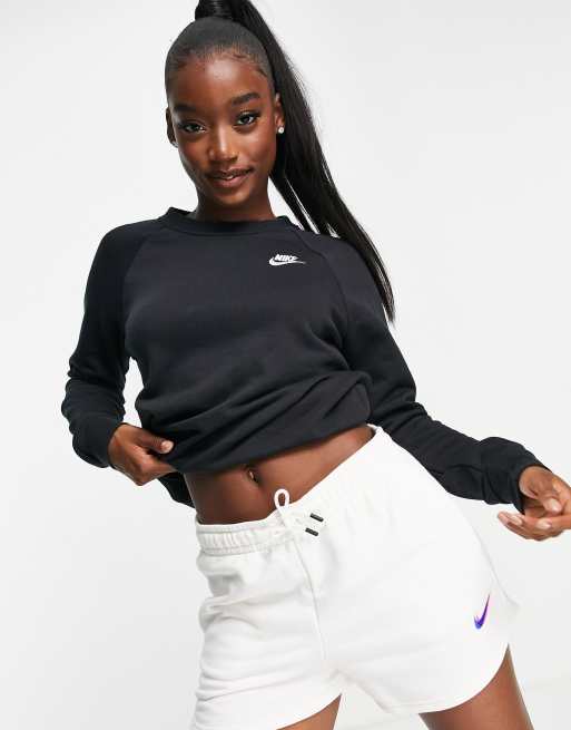 Sort basissweatshirt med rund hals fra Nike, 3 af 4