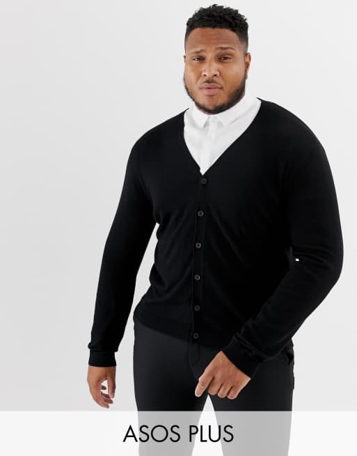 Sort cardigan i bomuld fra ASOS DESIGN Plus