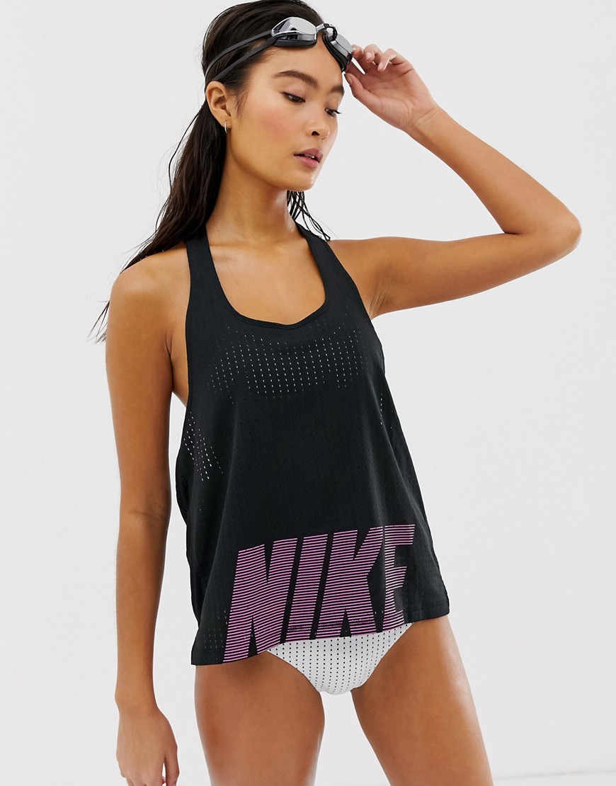 Sort cover up-tank top fra Nike