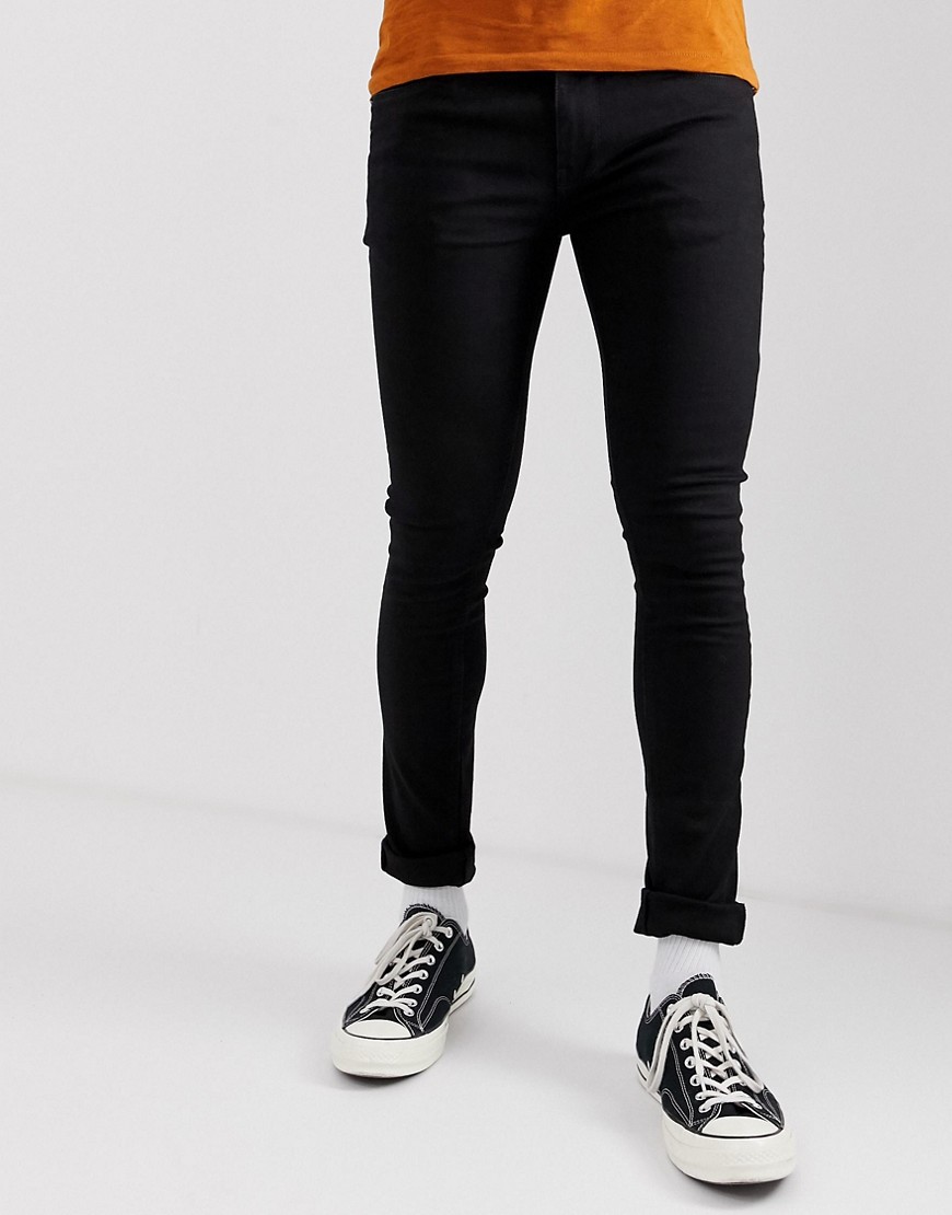 Sort DEO jeans i skinnyfit fra Soul Star