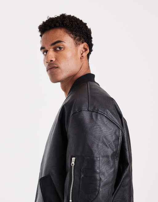 Sort flyverjakke fra ASOS DESIGN, 4 af 5
