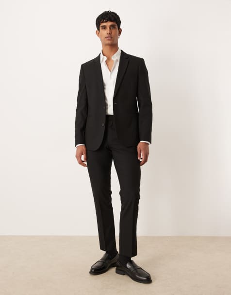 Sort jakkesæt i smal pasform fra ASOS DESIGN - view 1