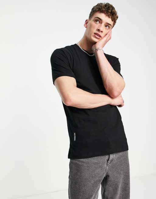 Sort lang T-shirt fra Bershka
