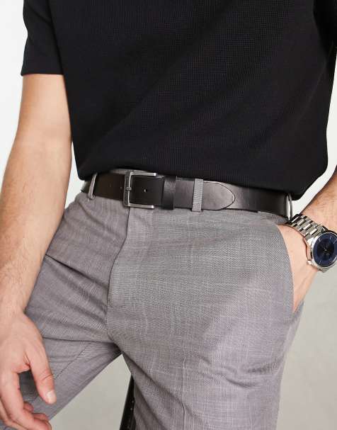 Sort læderbælte fra Jack & Jones - view 1