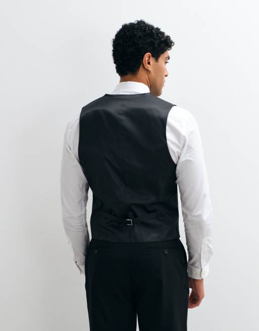 Sort skinny habitvest fra ASOS DESIGN, 4 af 5
