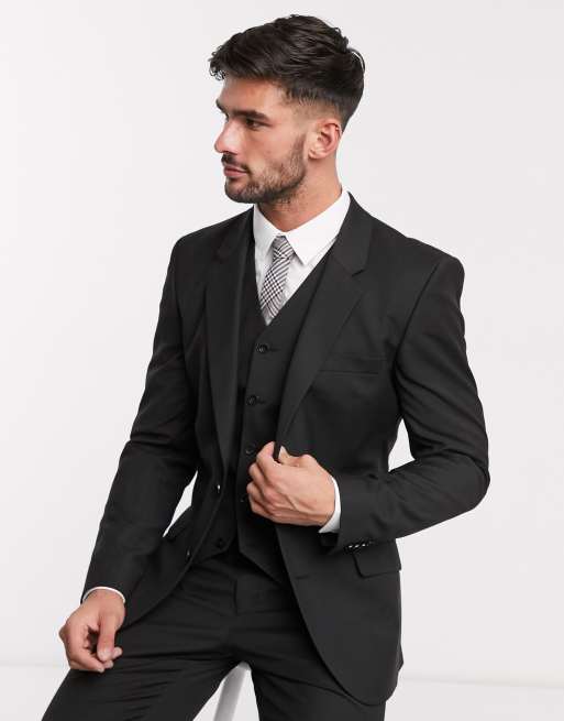  Sort jakkesæt i smal pasform fra ASOS DESIGN , 2 af 5