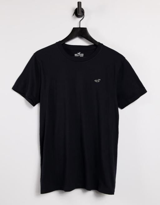 Sort t-shirt med ikonisk logo fra Hollister