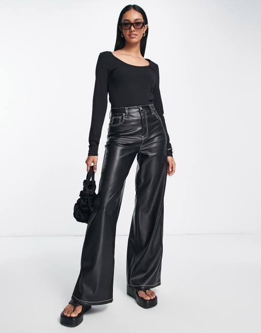 Sort T-shirt med rund hals fra Vero Moda, 4 af 4