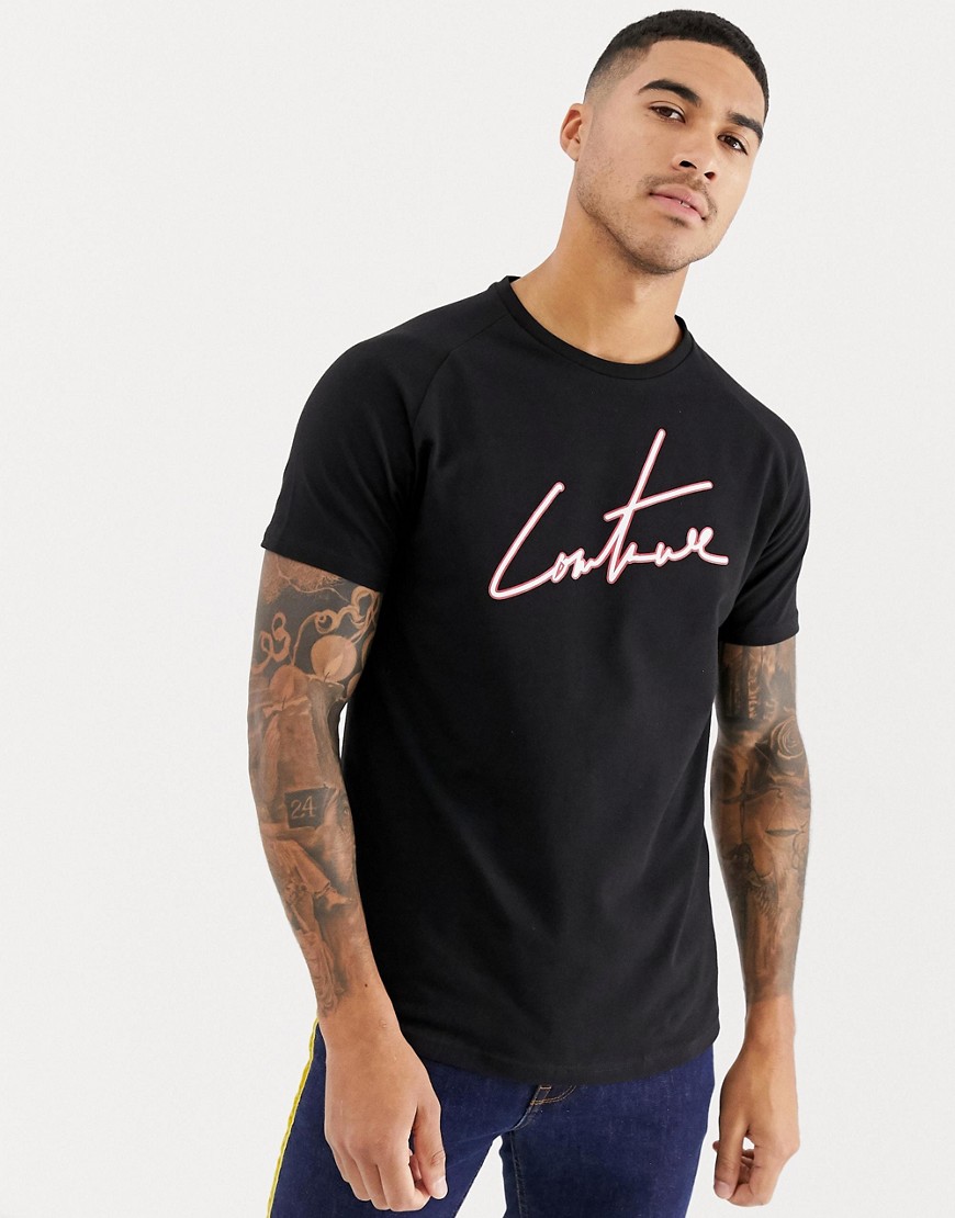 Sort tætsiddende t-shirt fra The Couture Club