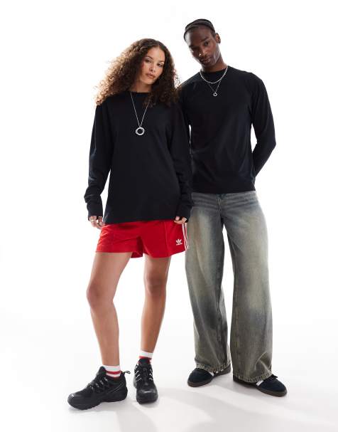 Sort unisex T-shirt med lange ærmer fra COLLUSION - view 1