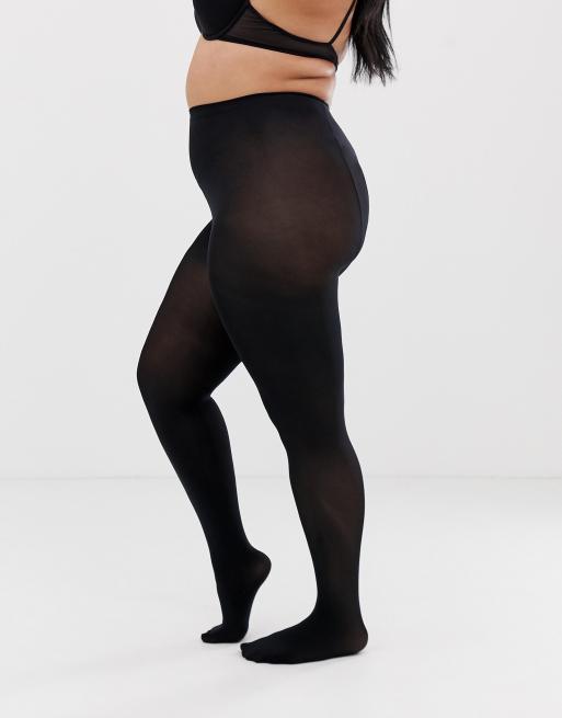 Sorte 60 denier uigennemsigtige tights fra Pretty Polly Curve, 2 af 3