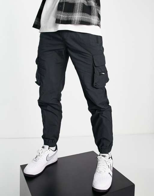 Sorte cargobukser fra River Island