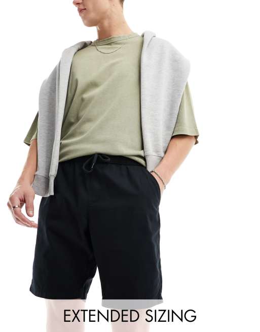 Sorte chino-shorts i smal pasform fra ASOS DESIGN