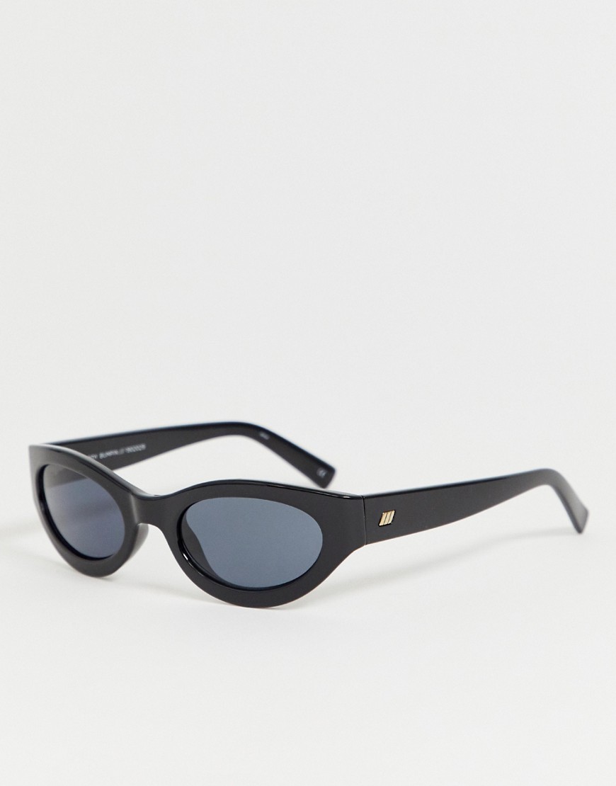 Sorte firkantede Cody Bumpin solbriller fra Le Specs