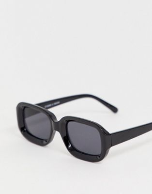 Sorte firkantet solbriller fra Monki