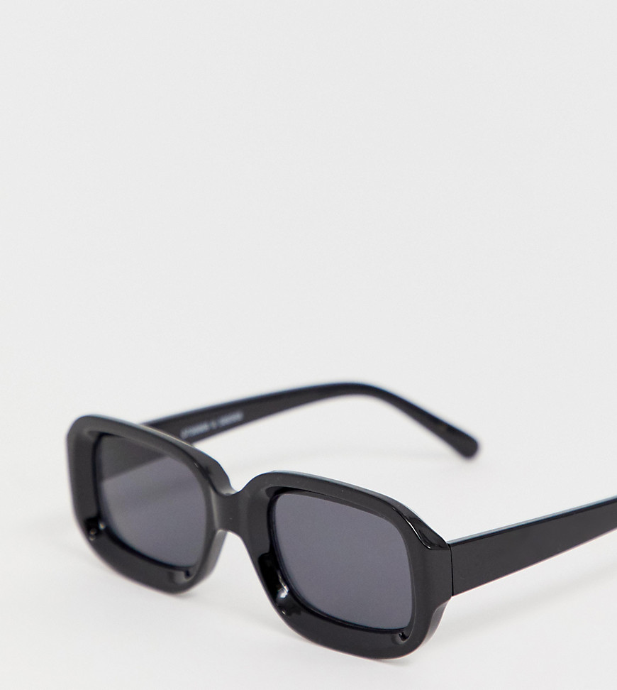 Sorte firkantet solbriller fra Monki