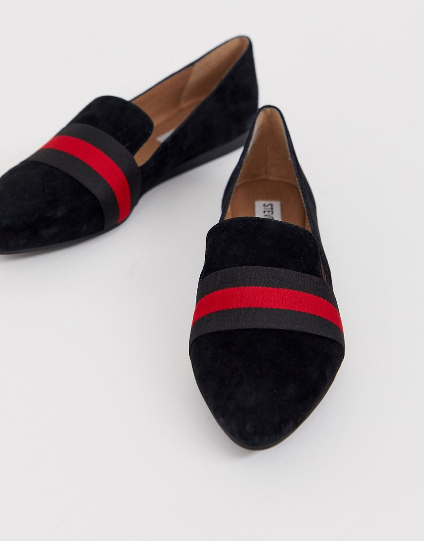 Sorte flade Nema sko med kontrastbånd fra Steve Madden-Multifarvet