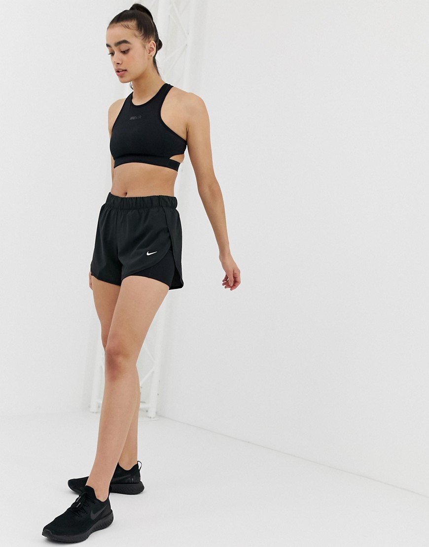 Sorte Flex 2 In 1-shorts fra Nike Training