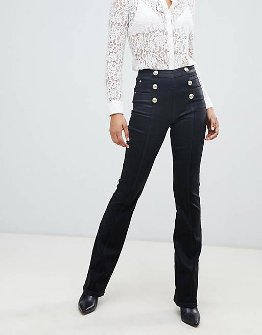 højtaljede jeans med svaj og knapper fra Morgan | ASOS