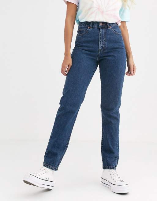 Hvis Långiver salat Sorte højtaljede Nora mom-jeans i mid retro fra Dr Denim | ASOS