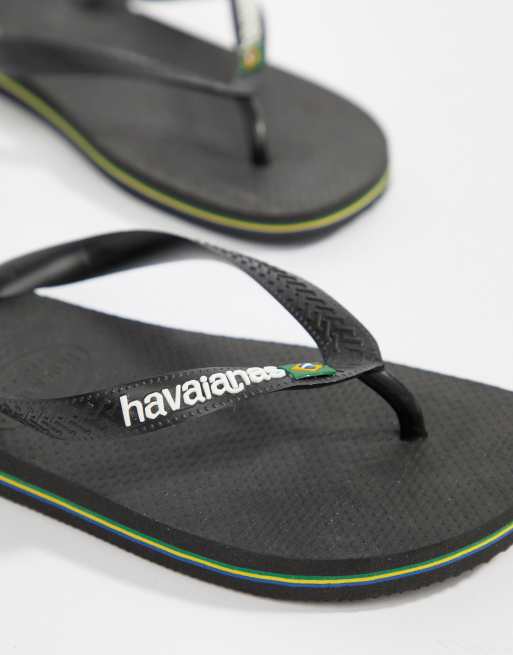Sorte klipklapper med Havaianas Brasil logo, 3 af 4