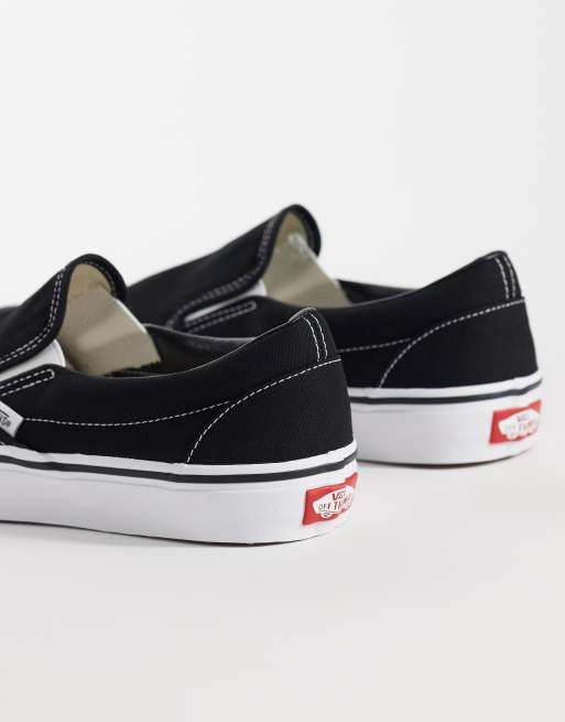 Sorte og hvide klassiske slippers-sneakers fra Vans, 2 af 5