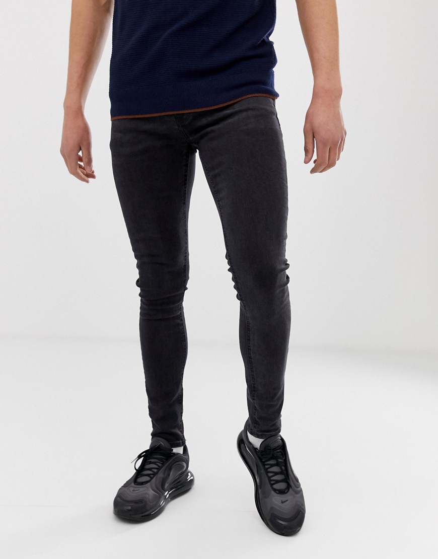 Sorte super-skinny jeans fra New Look