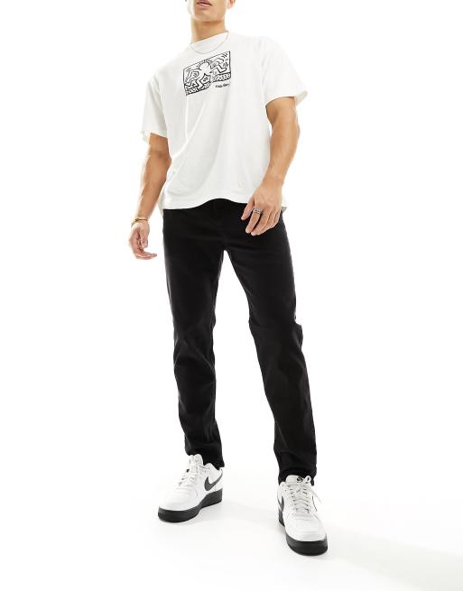 Sorte tilspidsede jeans fra New look, 2 af 5