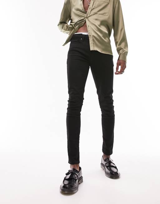 Sorte tætsiddende jeans fra Topman 