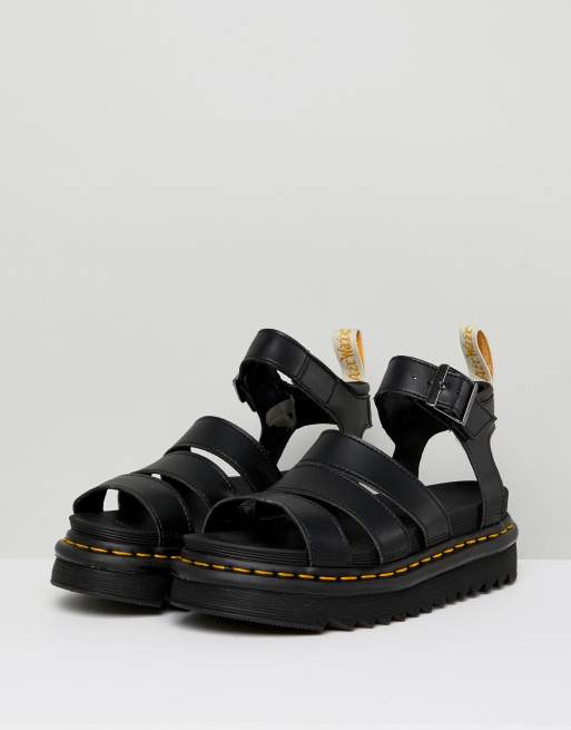 Sorte tykke veganske blaire sandaler fra Dr Martens  , 2 af 4
