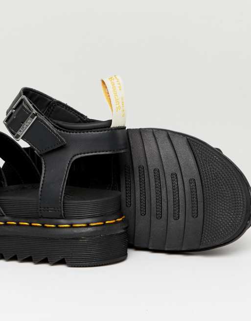 Sorte tykke veganske blaire sandaler fra Dr Martens  , 4 af 4