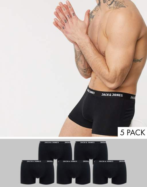 Sorte underbukser Jack Jones 5-pak | ASOS