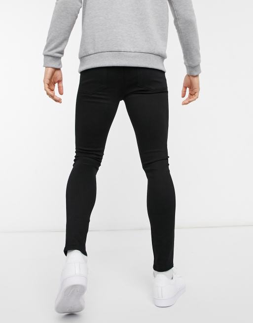 Sorte tætsiddende denimjeans i powerstretch fra ASOS DESIGN, 2 af 4