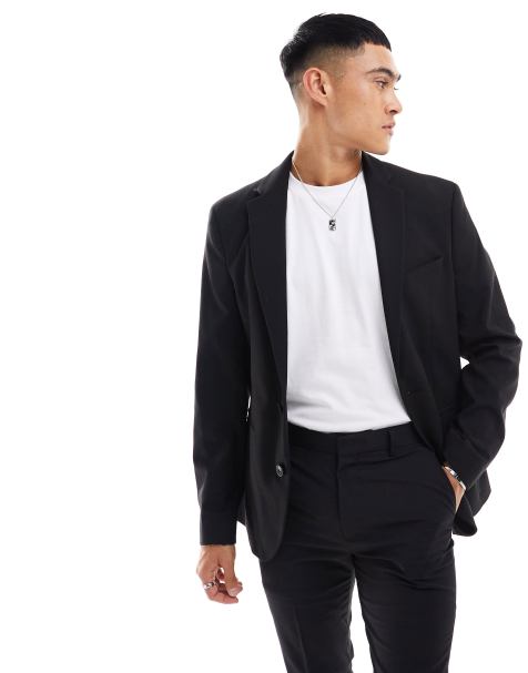 Sort skinny habitjakke fra ASOS DESIGN - view 1