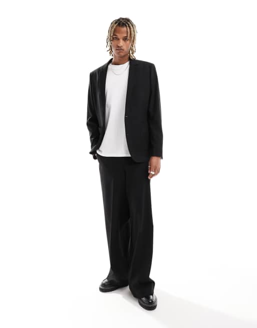 Sort skinny habitjakke fra ASOS DESIGN