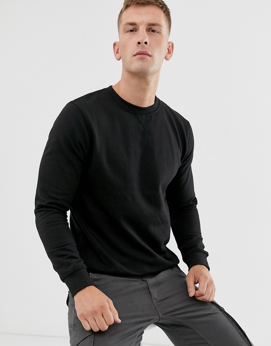 Soul Star basic sweatshirt in black