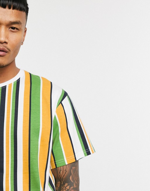 Soul Star blocked striped oversized t-shirt
