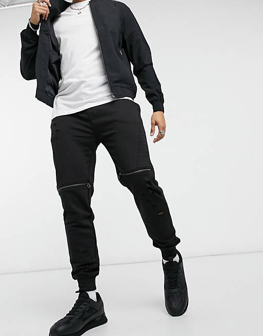 Soul Star casual trousers in black