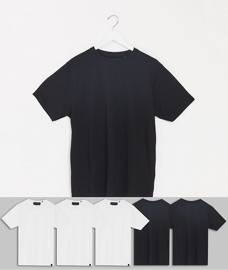 Soul Star - Confezione da 5 T-shirt basic-Multicolore
