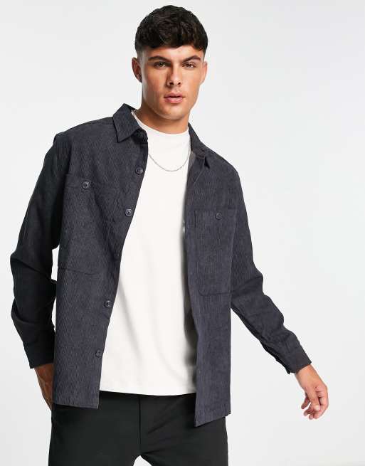 Soul Star cord overshirt in navy | ASOS