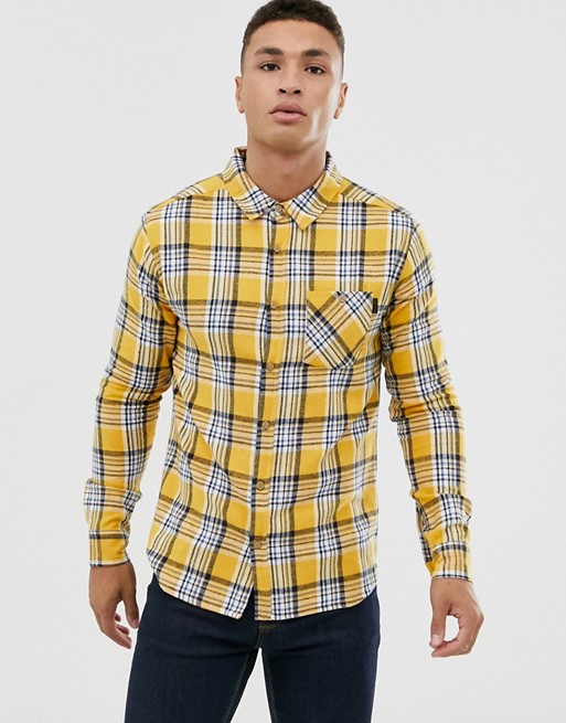 Soul Star fitted check shirt with pocket
