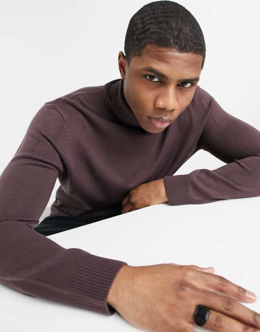 Plum roll outlet neck jumper