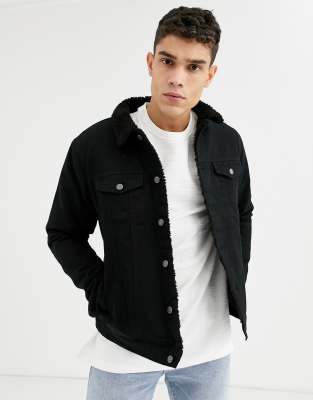 black fleece lined jeans