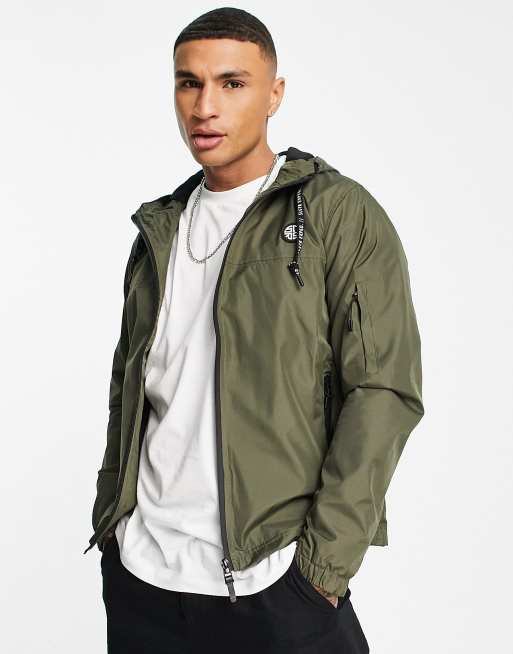 Soul Star full-zip jacket in olive green | ASOS