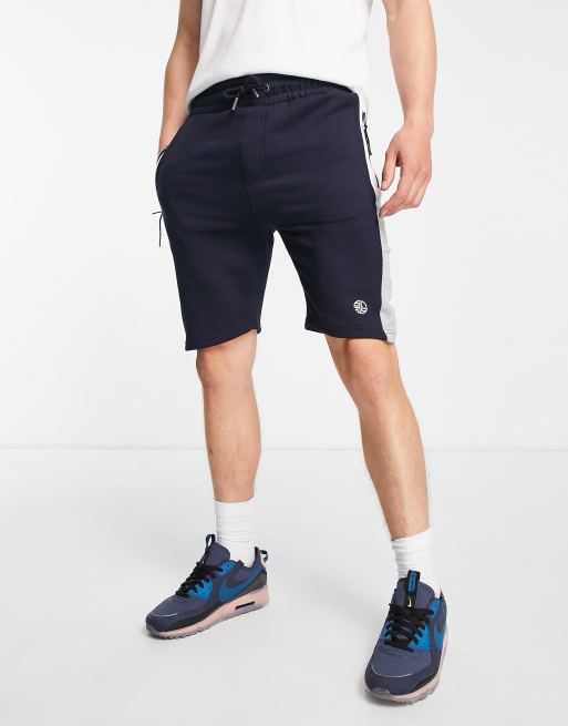 Soul Star - Jersey short met kleurvlak en logo in marineblauw, deel van co-ord set