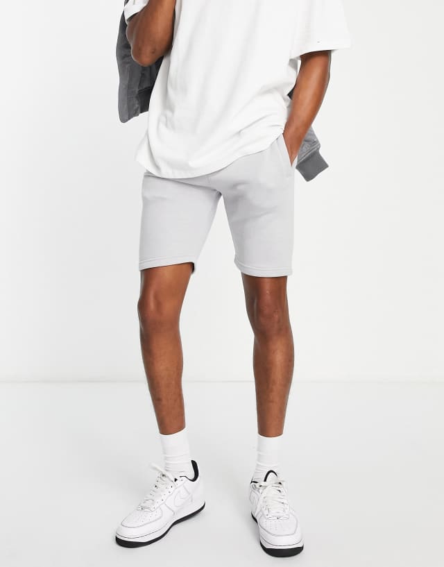 Soul Star jersey shorts in light gray