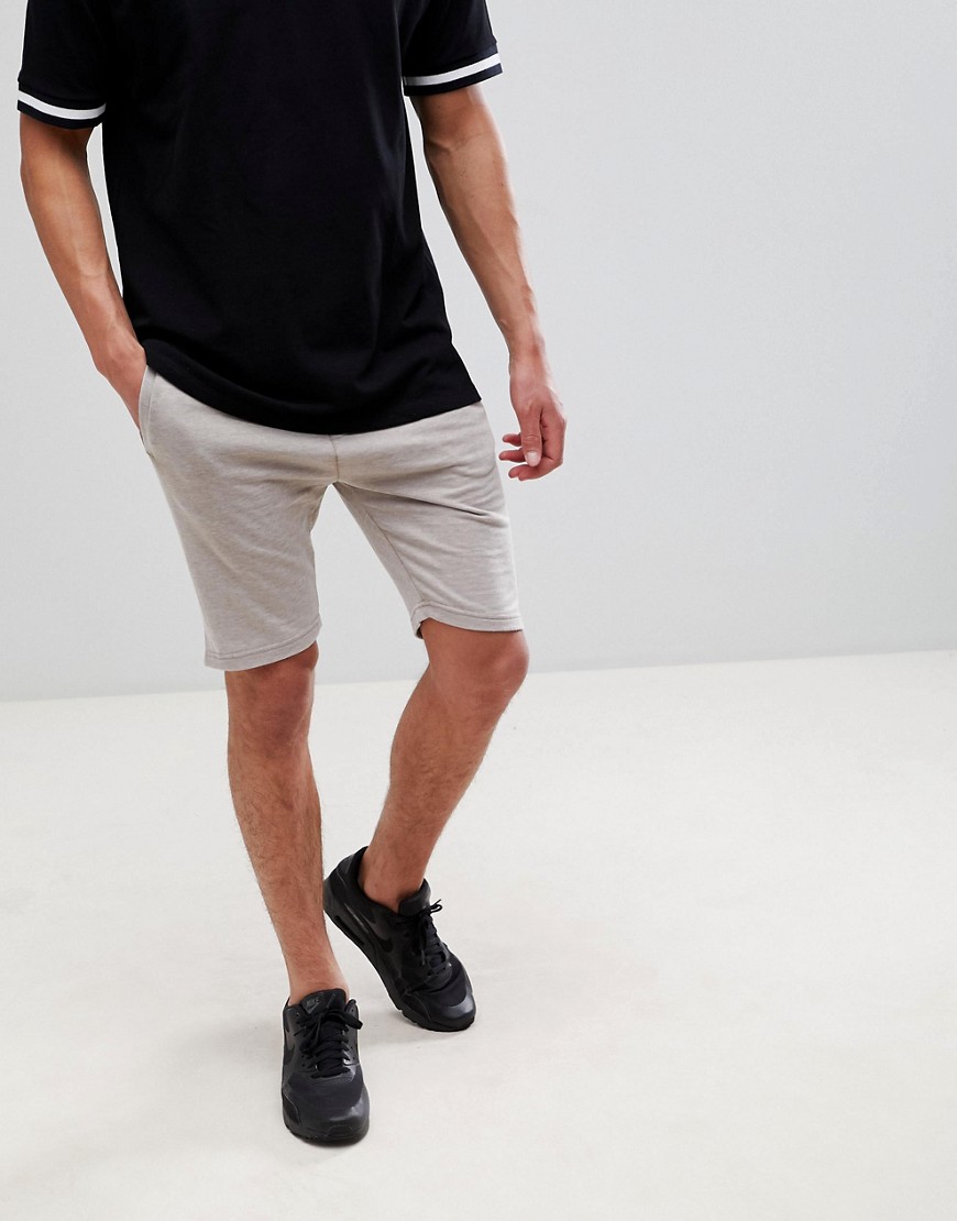Soul Star – Jersey-shorts med smal passform-Beige