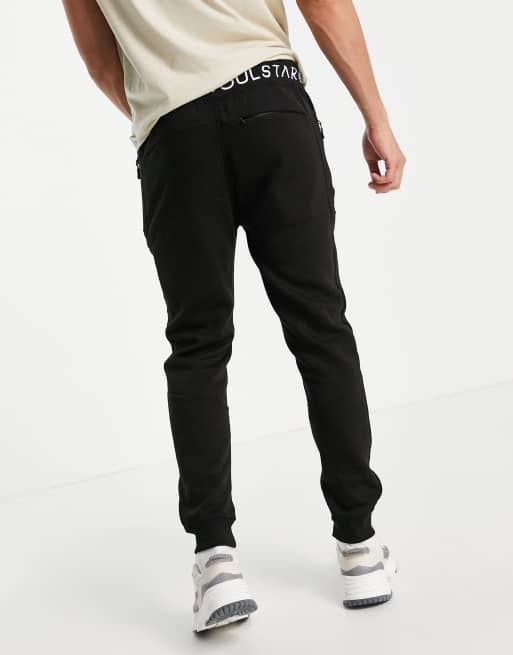 Soul Star - Joggingbroek met logoband in zwart, 2 van 4